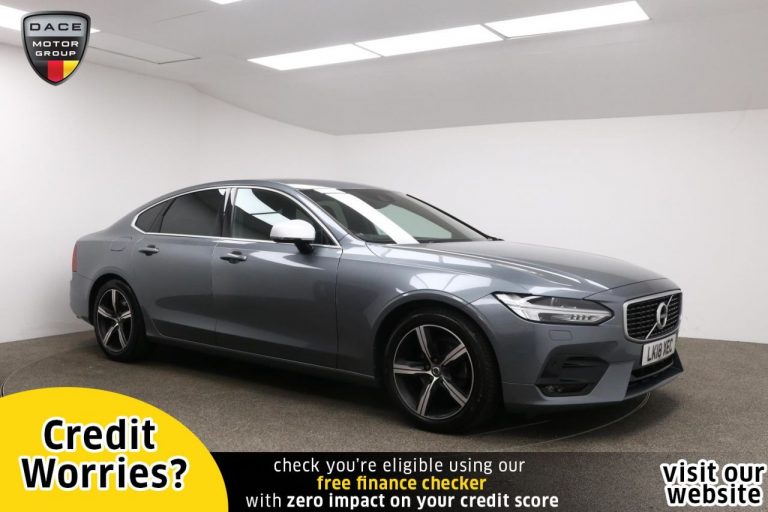 Used 2018 GREY VOLVO S90 Saloon 2.0 D4 R-DESIGN 4d AUTO 188 BHP DIESEL (reg. 2018-03-26) (Automatic) for sale in Stockport