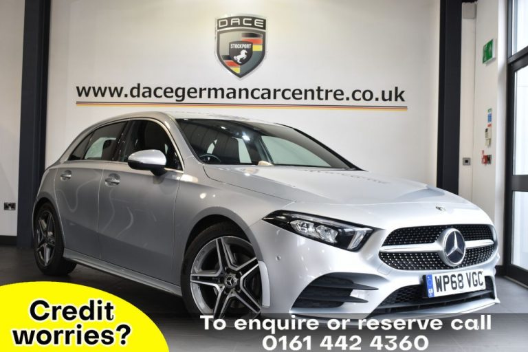 Used 2019 SILVER MERCEDES-BENZ A-CLASS Hatchback 1.3 A 200 AMG LINE PREMIUM 5DR AUTO 161 BHP PETROL (reg. 2019-01-23) (Automatic) for sale in Stockport