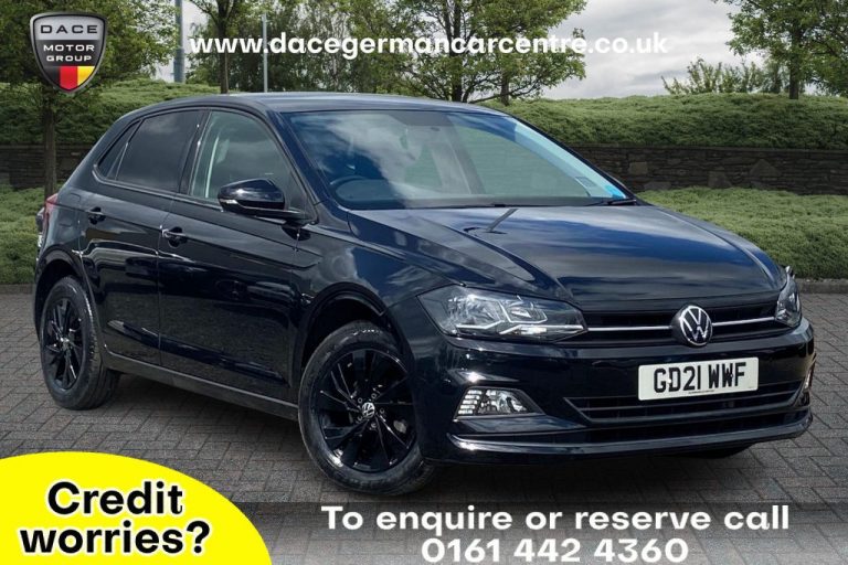 Used 2021 BLACK VOLKSWAGEN POLO Hatchback 1.0 MATCH TSI DSG 5DR AUTO 94 BHP PETROL (reg. 2021-06-21) (Automatic) for sale in Stockport