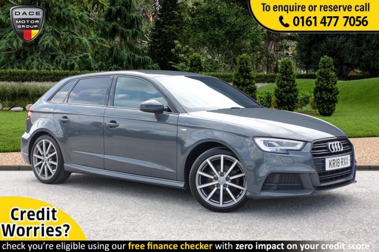 Used 2018 GREY AUDI A3 Hatchback 1.5 BLACK EDITION SPORTBACK PETROL (reg. 2018-05-17) (Automatic) for sale in Stockport