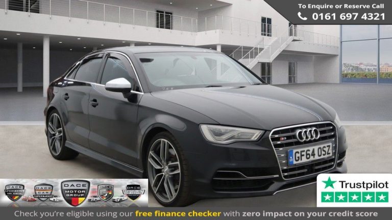 Used 2014 BLACK AUDI S3 Saloon 2.0 S3 QUATTRO 4d AUTO 296 BHP PETROL (reg. 2014-11-27) (Automatic) for sale in Stockport