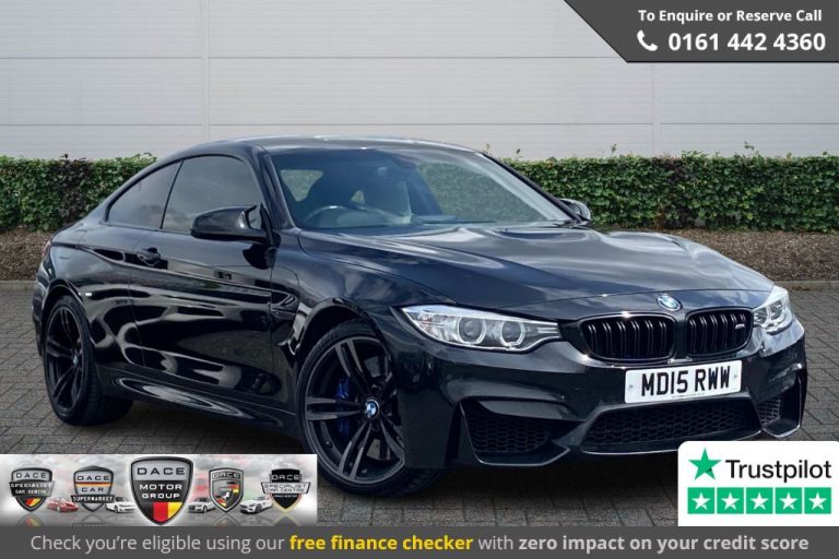 Used 2015 BLACK BMW M4 Coupe 3.0 M4 2DR 426 BHP PETROL (reg. 2015-06-30) (Automatic) for sale in Stockport