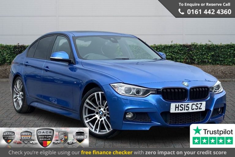 Used 2015 BLUE BMW 3 SERIES Saloon 2.0 320I M SPORT 4DR 181 BHP PETROL (reg. 2015-03-04) (Automatic) for sale in Stockport