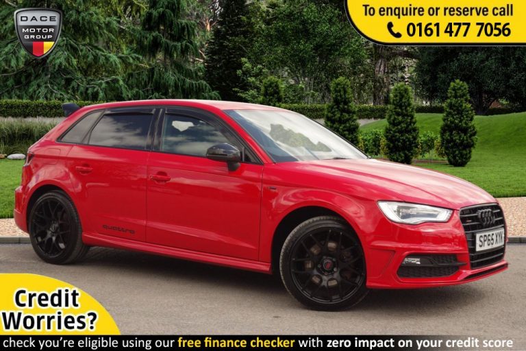 Used 2015 RED AUDI A3 Hatchback 1.8 TFSI QUATTRO S LINE 5 DR AUTO 178 BHP PETROL (reg. 2015-10-20) (Automatic) for sale in Stockport