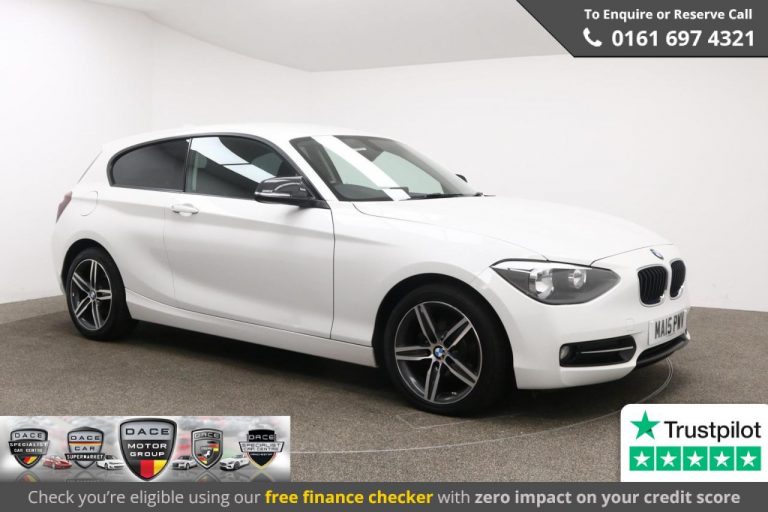 Used 2015 WHITE BMW 1 SERIES Hatchback 1.6 116I SPORT 3d AUTO 135 BHP PETROL (reg. 2015-03-30) (Automatic) for sale in Stockport