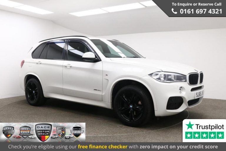 Used 2015 WHITE BMW X5 Estate 3.0 XDRIVE30D M SPORT 5d 255 BHP DIESEL (reg. 2015-09-22) (Automatic) for sale in Stockport