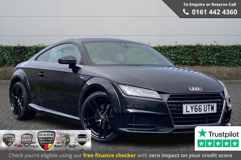Used 2016 BLACK AUDI TT Coupe 2.0 TFSI S LINE 2DR AUTO 227 BHP PETROL (reg. 2016-09-01) (Automatic) for sale in Stockport