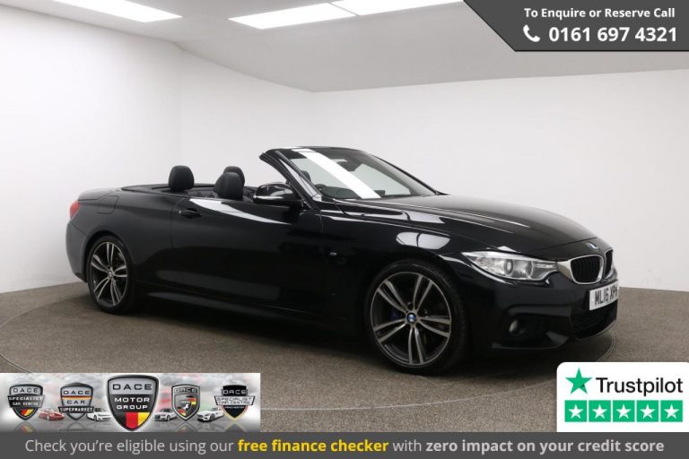 Used 2016 BLACK BMW 4 SERIES Convertible 2.0 420D M SPORT 2d AUTO 188 BHP DIESEL (reg. 2016-03-30) (Automatic) for sale in Stockport
