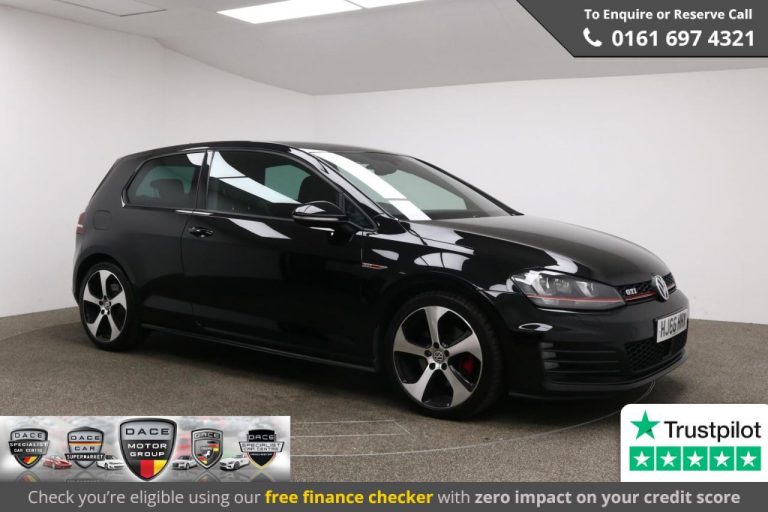 Used 2016 BLACK VOLKSWAGEN GOLF Hatchback 2.0 GTI LAUNCH DSG 3d AUTO 218 BHP PETROL (reg. 2016-10-14) (Automatic) for sale in Stockport
