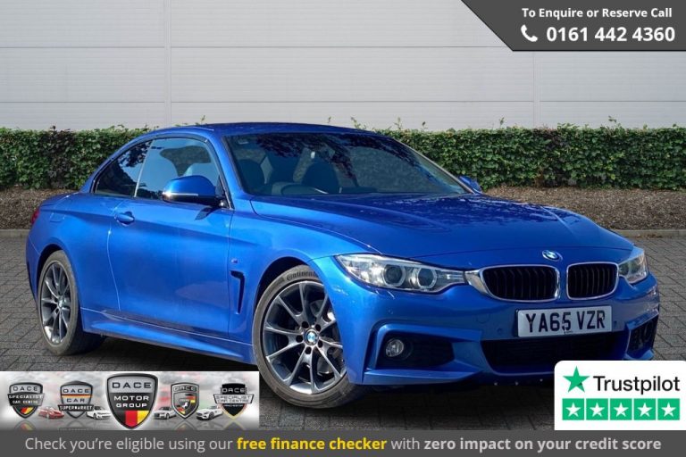 Used 2016 BLUE BMW 4 SERIES Convertible 2.0 428I M SPORT 2DR AUTO 242 BHP PETROL (reg. 2016-01-27) (Automatic) for sale in Stockport