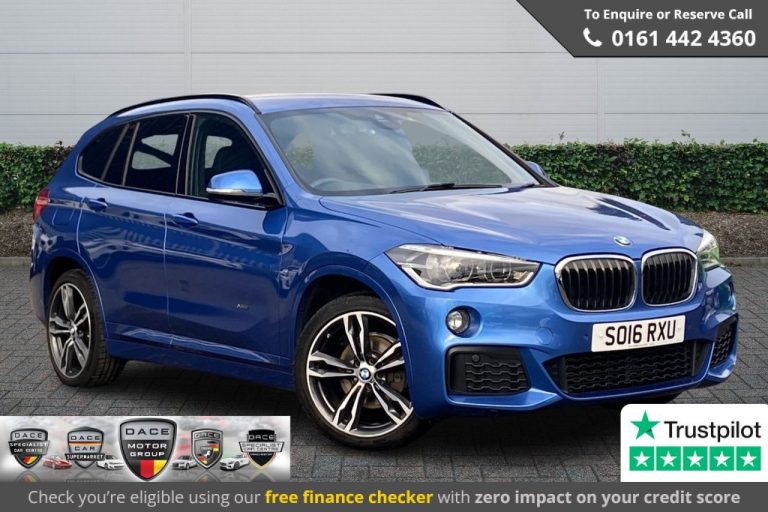Used 2016 BLUE BMW X1 Estate 2.0 XDRIVE18D M SPORT 5DR AUTO 148 BHP DIESEL (reg. 2016-08-13) (Automatic) for sale in Stockport