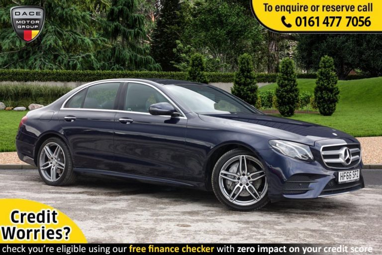 Used 2016 BLUE MERCEDES-BENZ E-CLASS Saloon 2.0 E 220 D AMG LINE PREMIUM 4d AUTO 192 BHP DIESEL (reg. 2016-09-23) (Automatic) for sale in Stockport