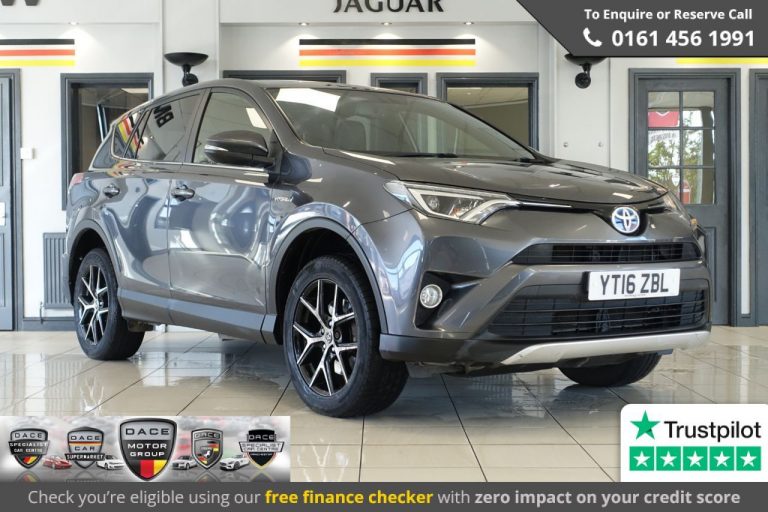 Used 2016 GREY TOYOTA RAV4 4x4 2.5 VVT-I ICON AWD 5d AUTO 197 BHP HYBRID ELECTRIC (reg. 2016-03-18) (Automatic) for sale in Stockport