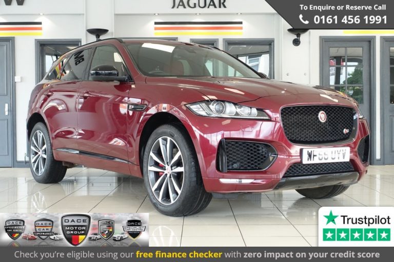 Used 2016 RED JAGUAR F-PACE 4x4 3.0 V6 S AWD 5d AUTO 300 BHP DIESEL (reg. 2016-11-03) (Automatic) for sale in Stockport