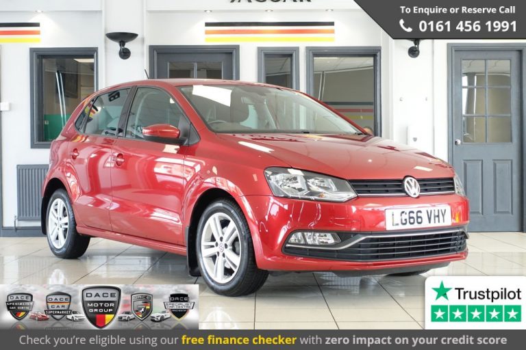 Used 2016 RED VOLKSWAGEN POLO Hatchback 1.2 MATCH TSI DSG 5d AUTO 89 BHP PETROL (reg. 2016-09-30) (Automatic) for sale in Stockport
