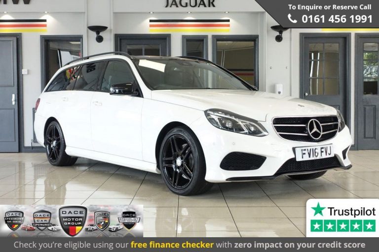 Used 2016 WHITE MERCEDES-BENZ E-CLASS Estate 2.1 E220 BLUETEC AMG NIGHT EDITION PREMIUM 5d 174 BHP DIESEL (reg. 2016-05-24) (Automatic) for sale in Stockport