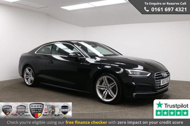 Used 2017 BLACK AUDI A5 Coupe 2.0 TDI S LINE 2d 188 BHP DIESEL (reg. 2017-05-19) (Automatic) for sale in Stockport