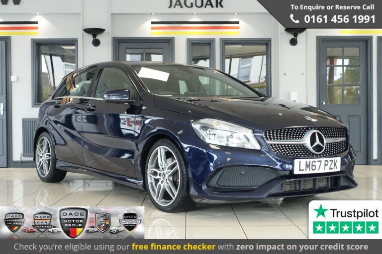 Used 2017 BLUE MERCEDES-BENZ A-CLASS Hatchback 2.1 A 200 D AMG LINE 5d AUTO 134 BHP DIESEL (reg. 2017-10-31) (Automatic) for sale in Stockport