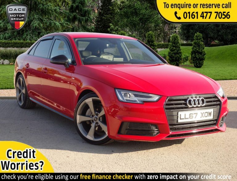Used 2017 RED AUDI A4 Saloon 2.0 TDI BLACK EDITION 4d AUTO 188 BHP DIESEL (reg. 2017-12-05) (Automatic) for sale in Stockport