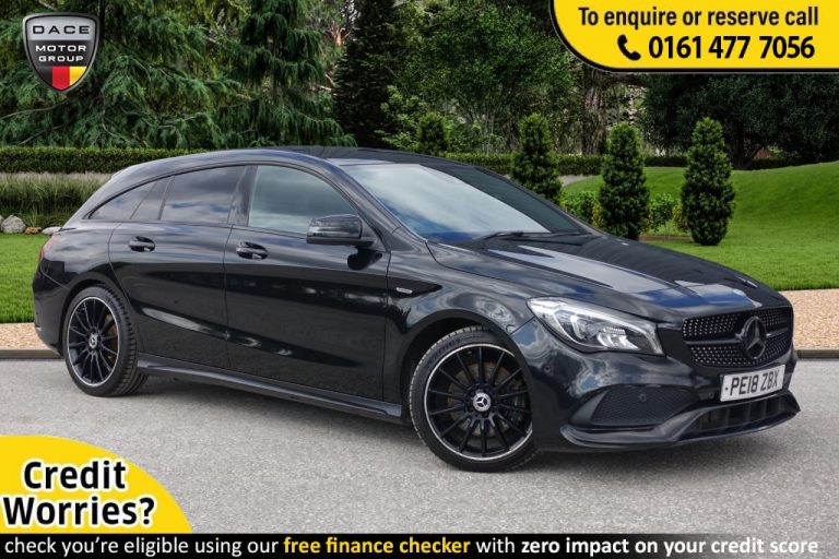 Used 2018 BLACK MERCEDES-BENZ CLA Estate 2.1 CLA 220 D WHITEART 5d AUTO 174 BHP DIESEL (reg. 2018-03-22) (Automatic) for sale in Stockport