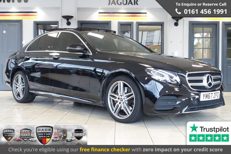Used 2018 BLACK MERCEDES-BENZ E-CLASS Saloon 2.0 E 220 D 4MATIC AMG LINE PREMIUM 4d AUTO 192 BHP DIESEL (reg. 2018-01-31) (Automatic) for sale in Stockport