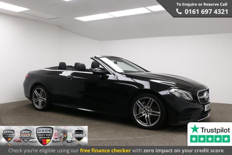 Used 2018 BLACK MERCEDES-BENZ E-CLASS Convertible 2.0 E 220 D AMG LINE PREMIUM 2d AUTO 192 BHP DIESEL (reg. 2018-03-29) (Automatic) for sale in Stockport