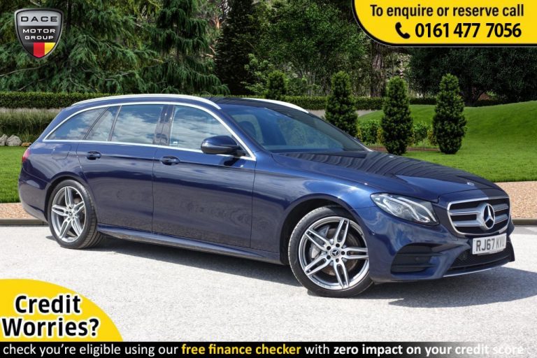 Used 2018 BLUE MERCEDES-BENZ E-CLASS Estate 2.0 E 220 D AMG LINE 5d AUTO 192 BHP DIESEL (reg. 2018-01-31) (Automatic) for sale in Stockport
