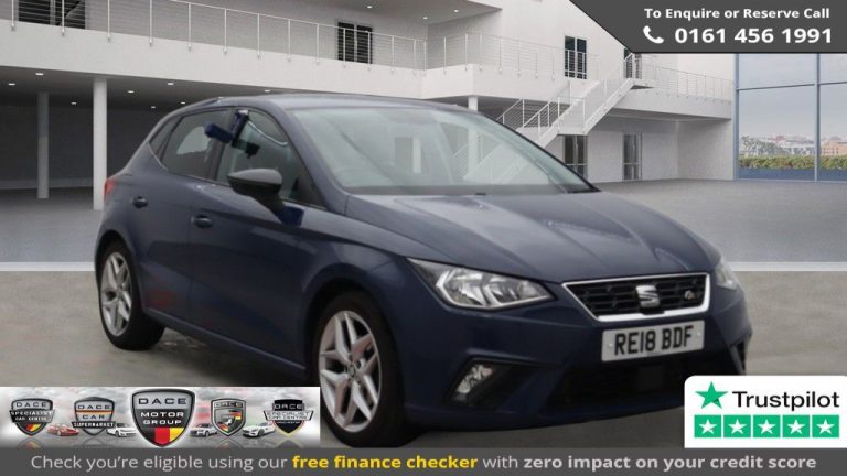Used 2018 BLUE SEAT IBIZA Hatchback 1.0 TSI FR DSG 5d AUTO 114 BHP PETROL (reg. 2018-05-23) (Automatic) for sale in Stockport