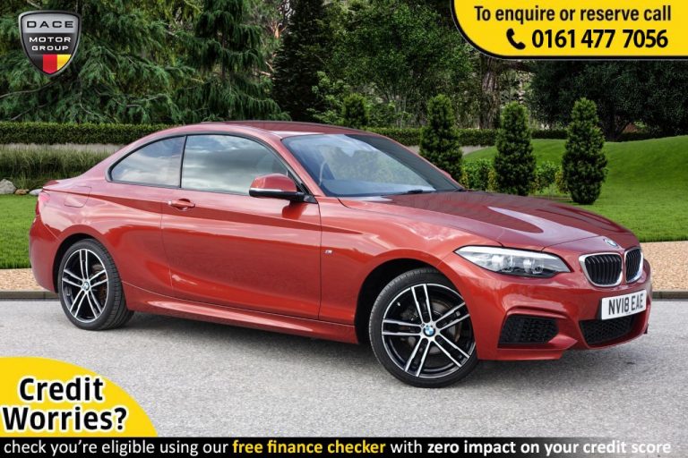 Used 2018 ORANGE BMW 2 SERIES Coupe 1.5 218I M SPORT 2d AUTO 134 BHP PETROL (reg. 2018-05-31) (Automatic) for sale in Stockport