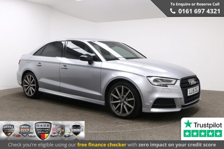 Used 2018 SILVER AUDI A3 Saloon 2.0 TDI BLACK EDITION 4d 148 BHP DIESEL (reg. 2018-06-13) (Automatic) for sale in Stockport