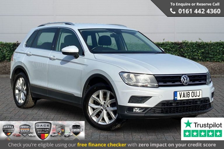 Used 2018 SILVER VOLKSWAGEN TIGUAN Estate 2.0 SE TDI BLUEMOTION TECHNOLOGY DSG 5DR AUTO 148 BHP DIESEL (reg. 2018-07-26) (Automatic) for sale in Stockport