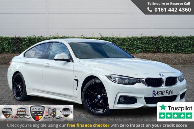 Used 2018 WHITE BMW 4 SERIES GRAN COUPE Coupe 2.0 420D M SPORT GRAN COUPE 4DR AUTO 188 BHP DIESEL (reg. 2018-07-31) (Automatic) for sale in Stockport