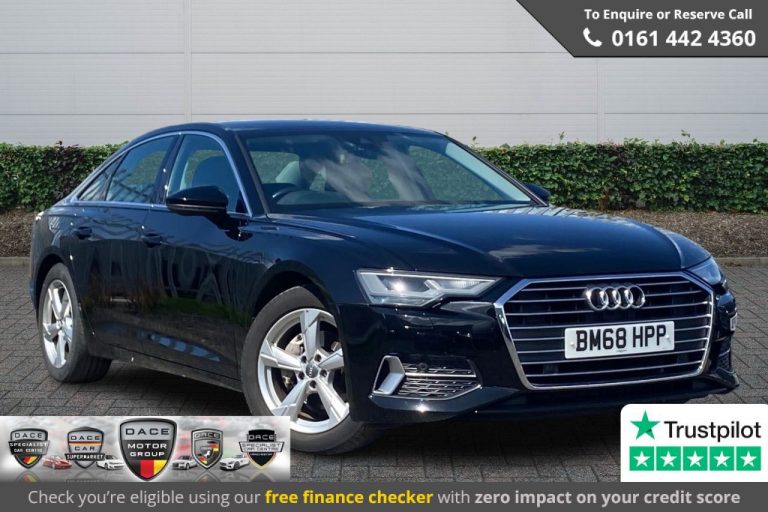 Used 2019 BLACK AUDI A6 Saloon 2.0 TDI SPORT MHEV 4DR AUTO 202 BHP DIESEL (reg. 2019-02-23) (Automatic) for sale in Stockport