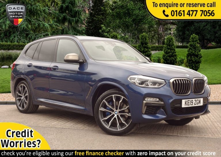 Used 2019 BLUE BMW X3 SUV 3.0 M40D 5d AUTO 261 BHP DIESEL (reg. 2019-06-14) (Automatic) for sale in Stockport