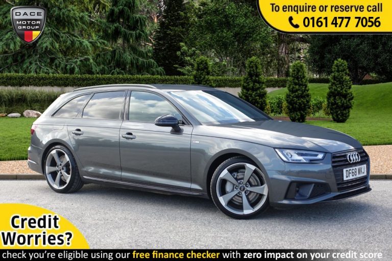 Used 2019 GREY AUDI A4 AVANT Estate 2.0 AVANT TDI BLACK EDITION 5d AUTO 188 BHP DIESEL (reg. 2019-01-22) (Automatic) for sale in Stockport