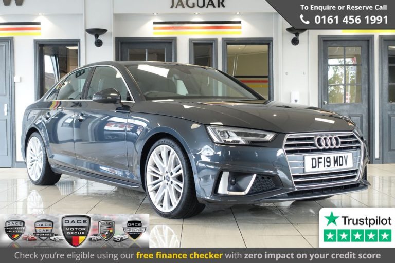 Used 2019 GREY AUDI A4 Saloon 2.0 TDI S LINE 4d AUTO 148 BHP DIESEL (reg. 2019-04-29) (Automatic) for sale in Stockport