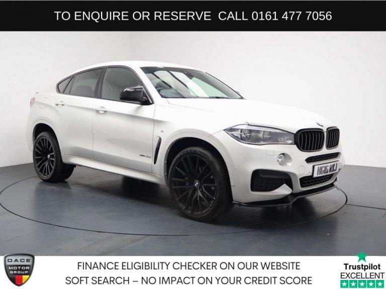 Used 2016 WHITE BMW X6 SUV 3.0 40d M Sport SUV 5dr Diesel Auto xDrive Euro 6 (s/s) (313 ps) DIESEL (reg. 2016-06-30) (Automatic) for sale in Stockport