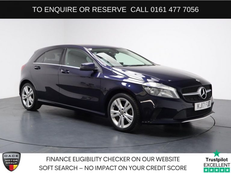 Used 2017 BLUE MERCEDES-BENZ A-CLASS Hatchback 1.5 A180d Sport Hatchback 5dr Diesel 7G-DCT Euro 6 (s/s) (109 ps) DIESEL (reg. 2017-06-07) (Automatic) for sale in Stockport