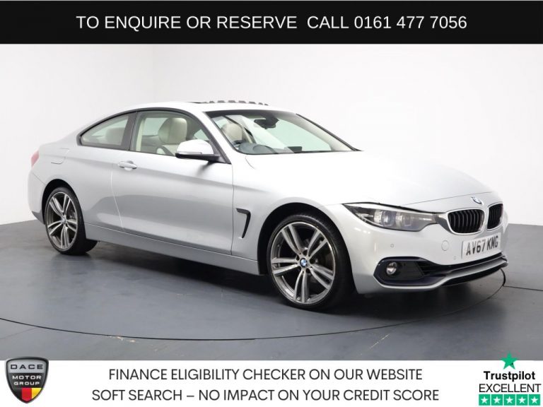Used 2017 SILVER BMW 4 SERIES Coupe 2.0 420i Sport Coupe 2dr Petrol Auto xDrive Euro 6 (s/s) (184 ps) PETROL (reg. 2017-10-17) (Automatic) for sale in Stockport