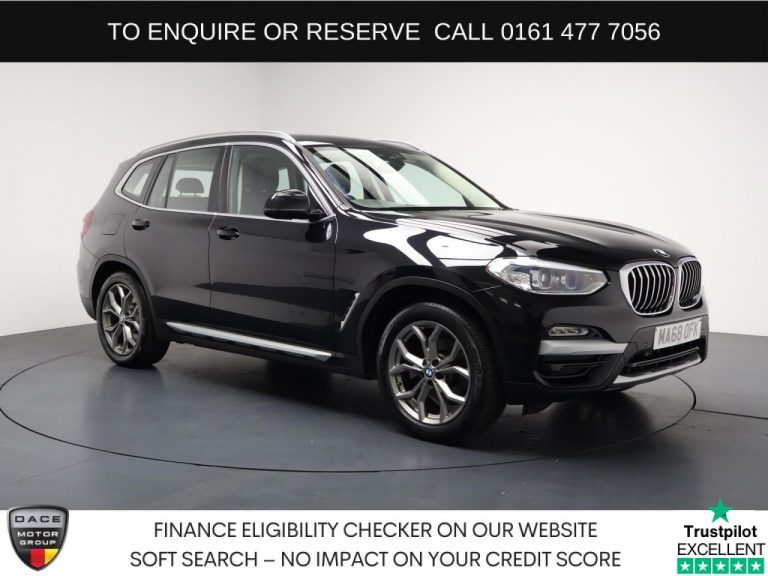 Used 2018 BLACK BMW X3 SUV 2.0 20d xLine SUV 5dr Diesel Auto xDrive Euro 6 (s/s) (190 ps) DIESEL (reg. 2018-09-06) (Automatic) for sale in Stockport