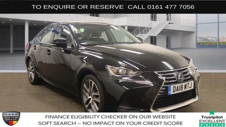 Used 2018 BLACK LEXUS IS Saloon 2.5 300h Executive Edition Saloon 4dr Petrol Hybrid E-CVT Euro 6 (s/s) (223 ps) PETROL HYBRID (reg. 2018-06-08) (Automatic) for sale in Stockport