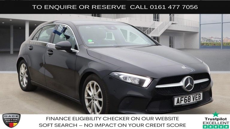 Used 2018 BLACK MERCEDES-BENZ A-CLASS Hatchback 1.5 A180d Sport (Executive) Hatchback 5dr Diesel 7G-DCT Euro 6 (s/s) (116 ps) DIESEL (reg. 2018-10-09) (Automatic) for sale in Stockport