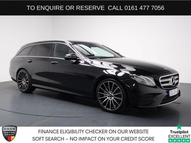 Used 2018 BLACK MERCEDES-BENZ E-CLASS Estate 2.0 E220d AMG Line (Premium) Estate 5dr Diesel G-Tronic+ Euro 6 (s/s) (194 ps) DIESEL (reg. 2018-04-30) (Automatic) for sale in Stockport