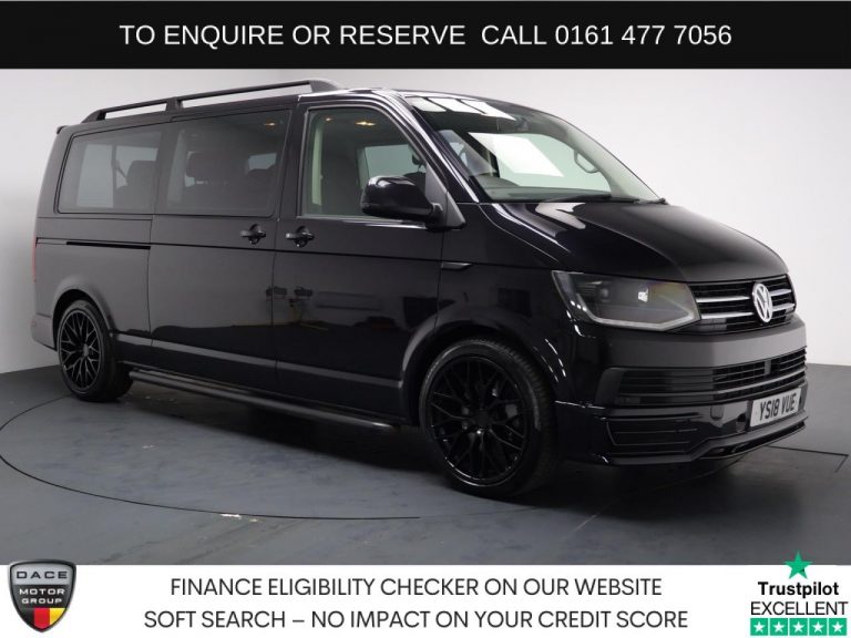 Used 2018 BLACK VOLKSWAGEN TRANSPORTER SHUTTLE MINIBUS 2.0 BiTDI BlueMotion Tech SE Minibus Double Cab 5dr Diesel DSG FWD LWB Euro 6 (s/s) (204 ps) DIESEL (reg. 2018-06-07) (Automatic) for sale in Stockport