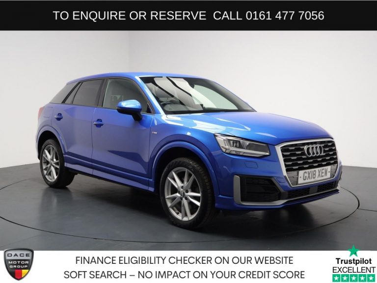 Used 2018 BLUE AUDI Q2 SUV 1.4 TFSI CoD S line SUV 5dr Petrol S Tronic Euro 6 (s/s) (150 ps) PETROL (reg. 2018-03-07) (Automatic) for sale in Stockport