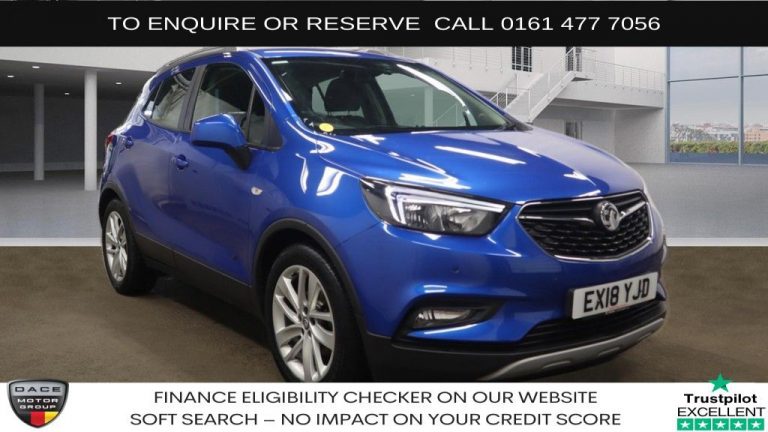 Used 2018 BLUE VAUXHALL MOKKA X SUV 1.4i Turbo Active SUV 5dr Petrol Auto Euro 6 (140 ps) PETROL (reg. 2018-03-29) (Automatic) for sale in Stockport