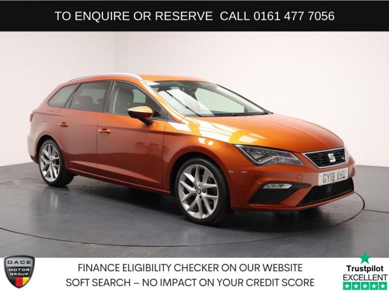 Used 2018 ORANGE SEAT LEON Estate 1.8 TSI FR Technology ST 5dr Petrol DSG Euro 6 (s/s) (180 ps) PETROL (reg. 2018-06-11) (Automatic) for sale in Stockport