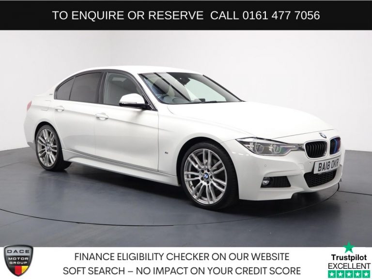 Used 2018 WHITE BMW 3 SERIES Saloon 2.0 330e 7.6kWh M Sport Saloon 4dr Petrol Plug-in Hybrid Auto Euro 6 (s/s) (252 ps) PETROL PLUG-IN HYBRID (reg. 2018-08-31) (Automatic) for sale in Stockport