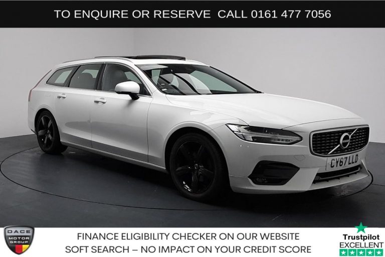 Used 2018 WHITE VOLVO V90 Estate 2.0 D4 R-Design Estate 5dr Diesel Auto Euro 6 (s/s) (190 ps) DIESEL (reg. 2018-02-16) (Automatic) for sale in Stockport