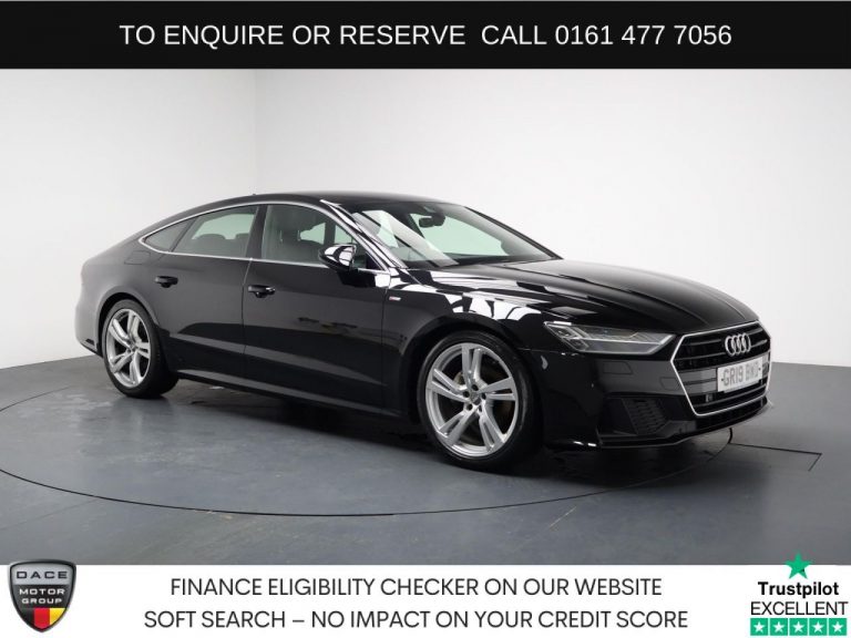 Used 2019 BLACK AUDI A7 Hatchback 2.0 TDI 40 S line Sportback 5dr Diesel S Tronic Euro 6 (s/s) (204 ps) DIESEL (reg. 2019-06-29) (Automatic) for sale in Stockport